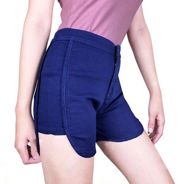 High Waist Denim Dolphin Shorts 2530 Shopee Philippines