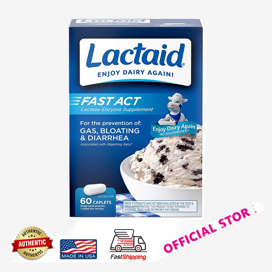 Lactaid Fast Act Lactose Intolerance Relief Caplets with Lactase Enzyme