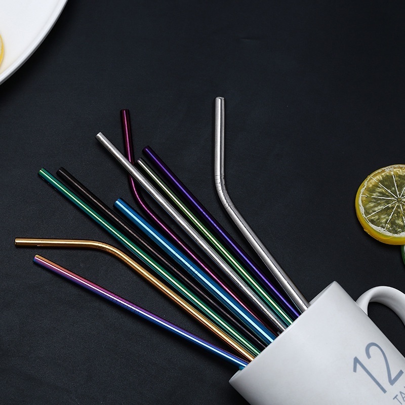 Drinking Straws Stainless Steel Straw Bend Straight And Curve Shopee