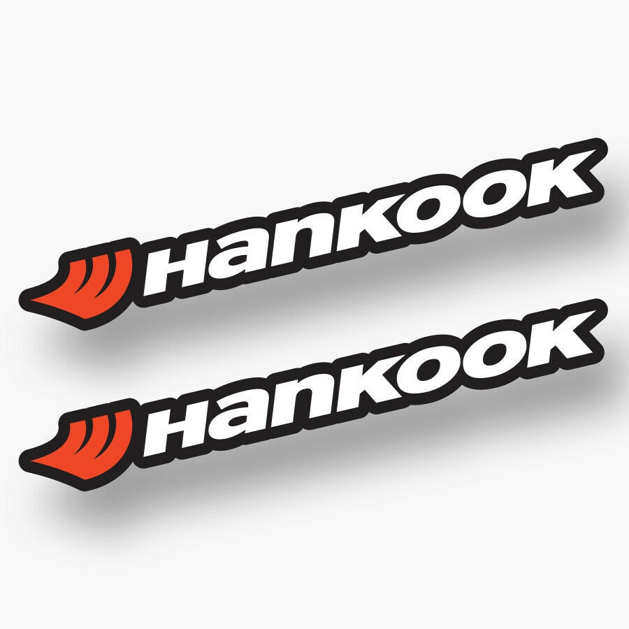 x2 HANKOOK Sticker Vinyl Decal Wheels Tires Racing Motorsports Car