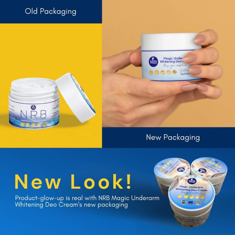 100 ORIGINAL NRB MAGIC UNDERARM WHITENING DEO CREAM (new packaging