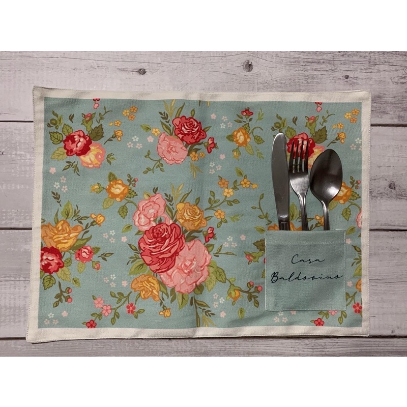 Personalized Canvas Placemat with Silverware Pocket Shopee Philippines