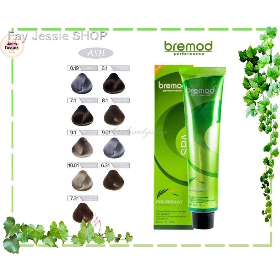 Bremod Hair Color Dye 100ml 6/1 7/1 8/1 9/1 9/01 10/01 0/19(bag men
