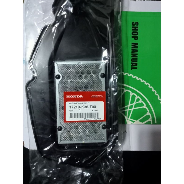 Air Cleaner Element ,Honda Genuine., Click 125.,V1/V2., Click 150.,V1
