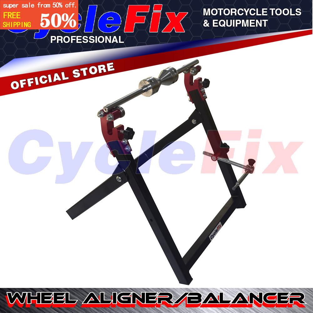 CycleFix Professional Modern Motorcycle Rim & Spokes Wheel Aligner