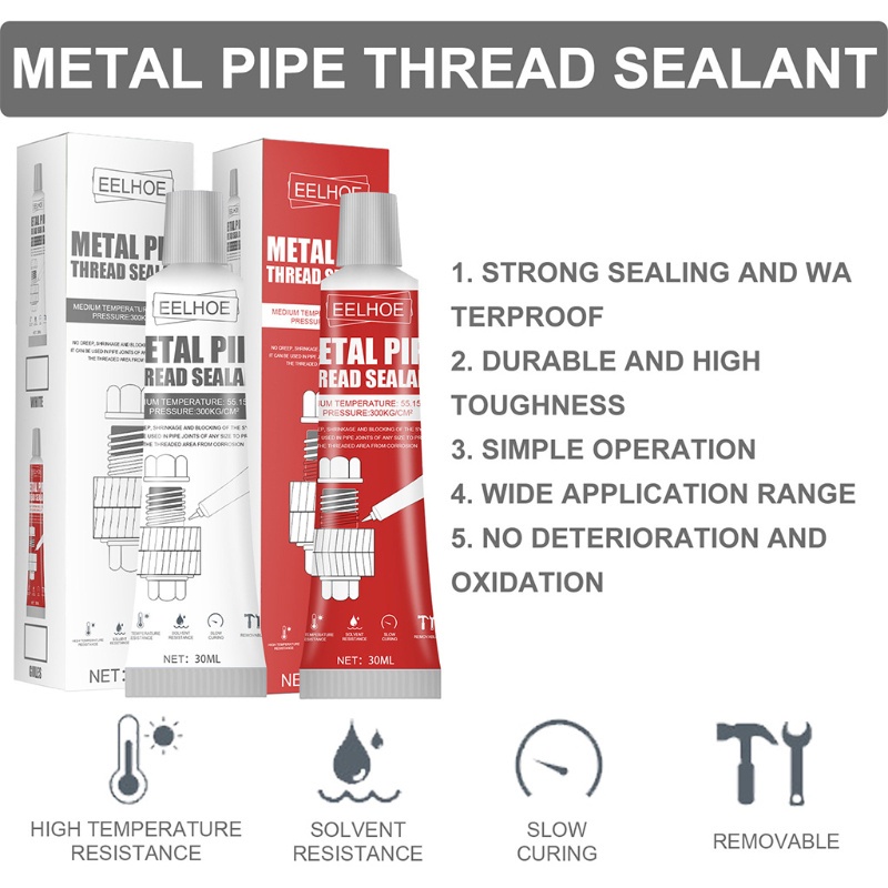 PCF* 30ml Waterproof Thread Sealant Metal Pipe Threadlocking Solid Seal Glue Resistance High