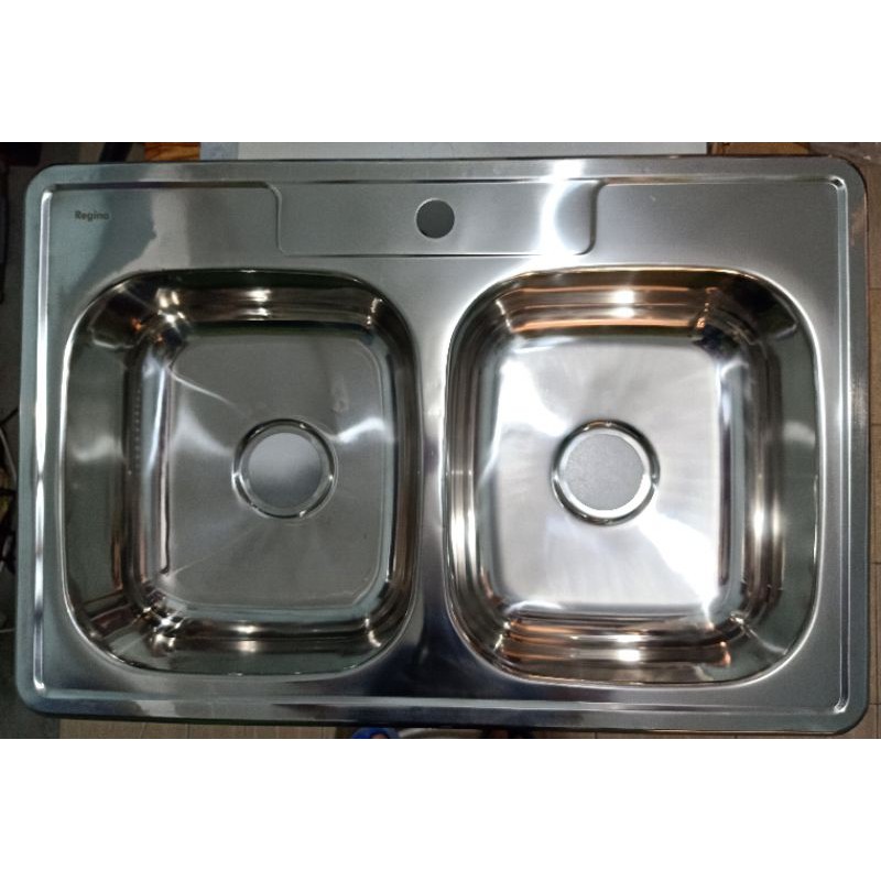 Stainless Kitchen Sink Lababo Double Basin Regina brand Shopee