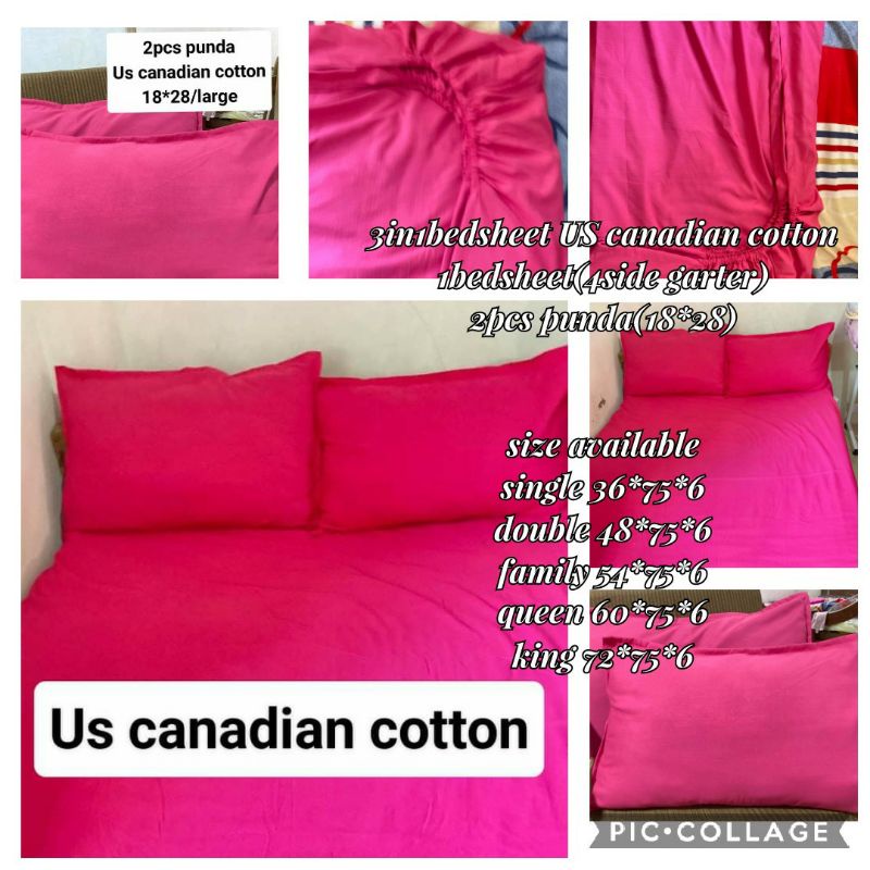 canadian cotton bedsheet check out for live selling all size available Shopee Philippines