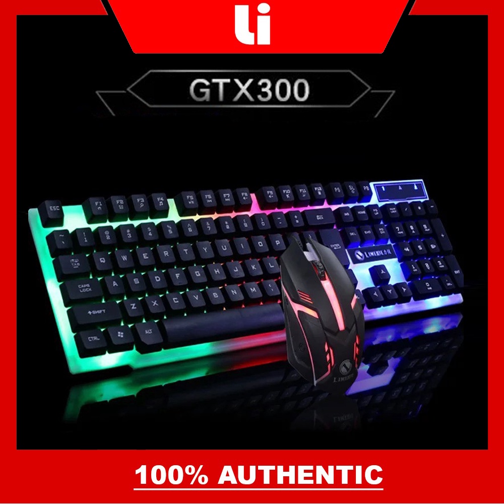 Colorful LED Illuminated Backlight Ergonomic Gaming Keyboard USB Wired