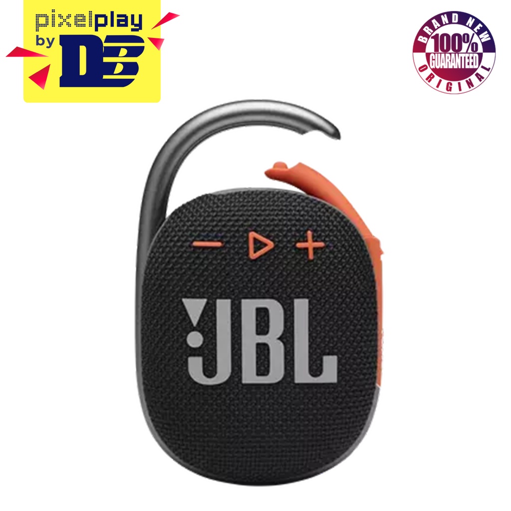 JBL Clip 4 Waterproof Bluetooth Wireless Speaker (Black Orange