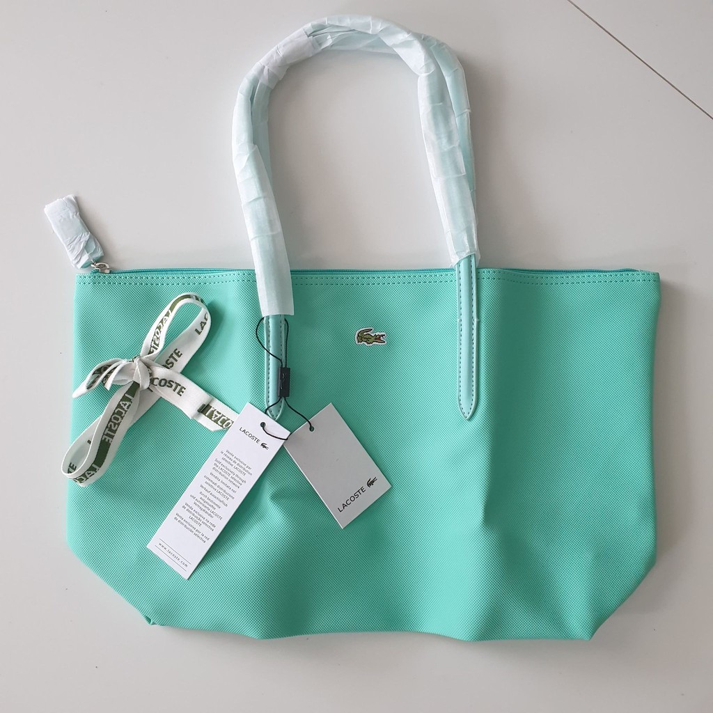 Lacoste Horizontal Tote Bag (MINT GREEN) Shopee Philippines