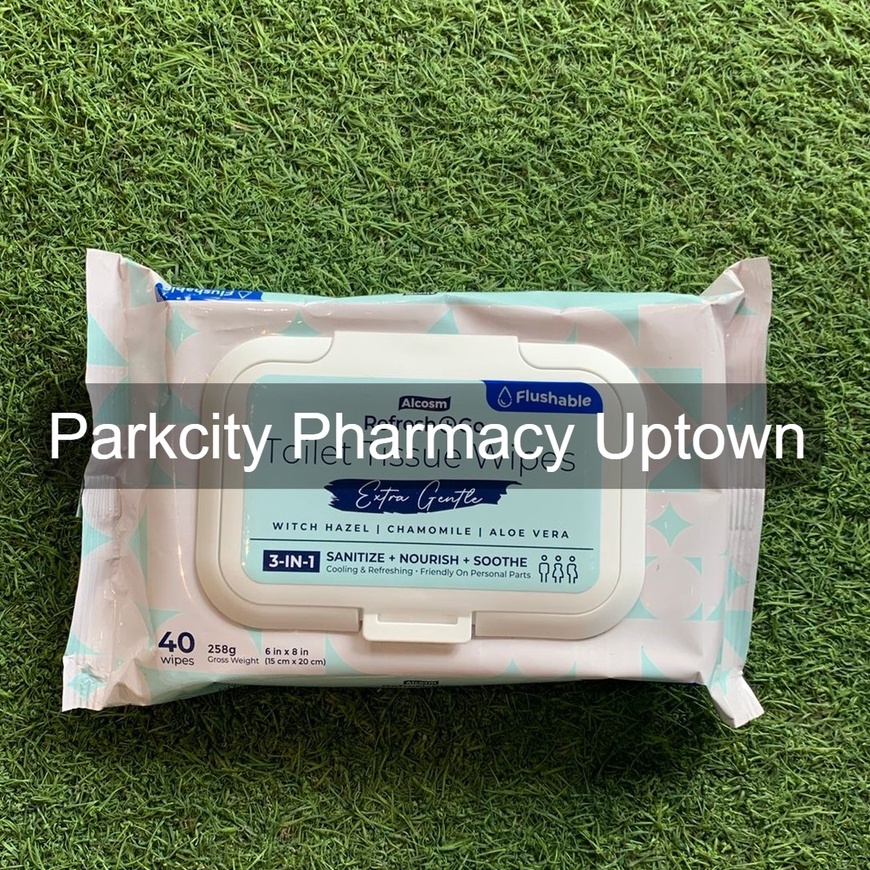 Alcosm Refresh + Go Flushable Toilet Tissue Wipes 40s Shopee Philippines