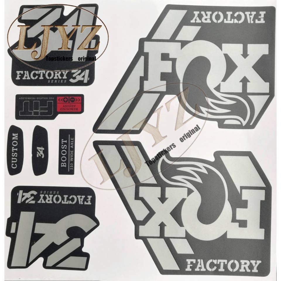 Vinyl 3M Stickers2018 Fox34 Mountain Bike Front Fork Stickers Bicycle