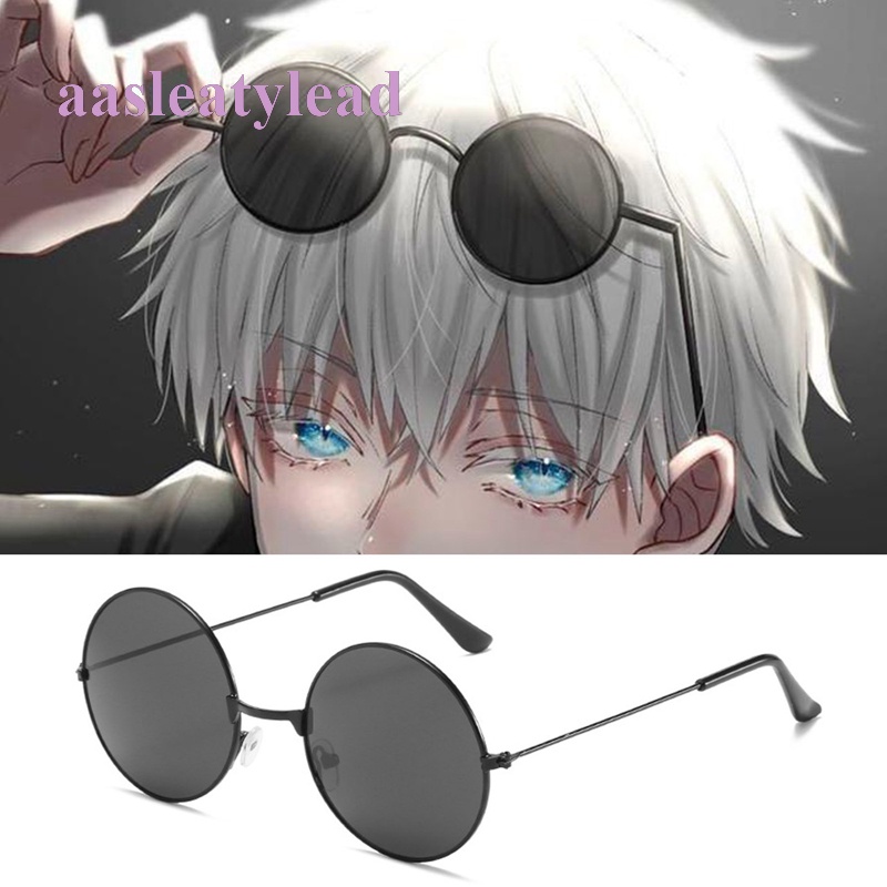 Aasleaty Anime Jujutsu Kaisen Gojo Satoru Cosplay Glasses Black