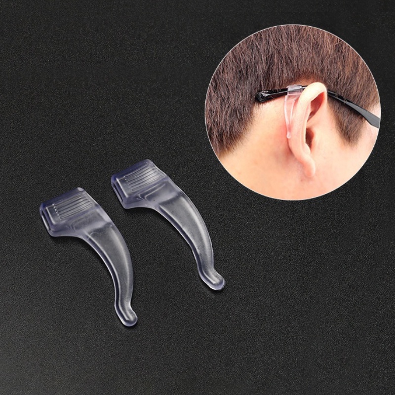 1pair Anti Slip Glasses Ear Hooks Tip Eyeglasses Grip Temple Silicone