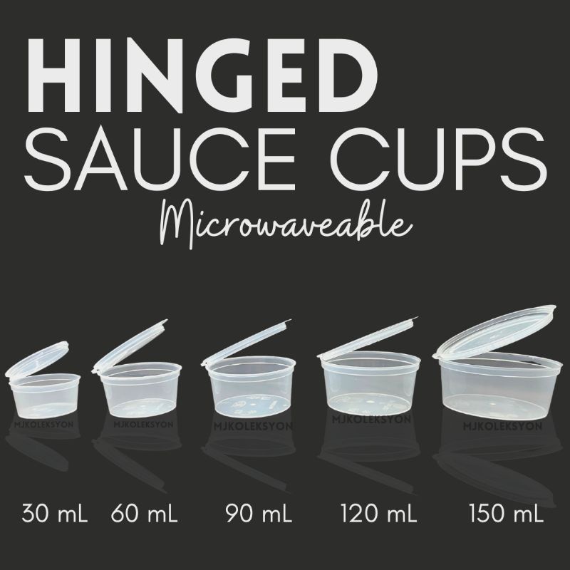 Hinged Sauce Cup 50pcs/pack Microwavable for Gravy Salad Catsup Condiments Cup Shopee Philippines