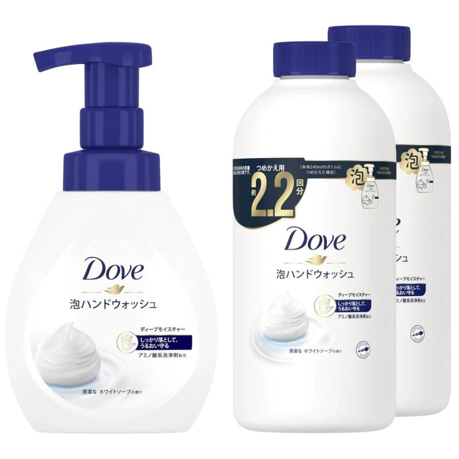 Dove Foaming Hand Wash Deep Moisture (Pump 240ml & Refill 430ml