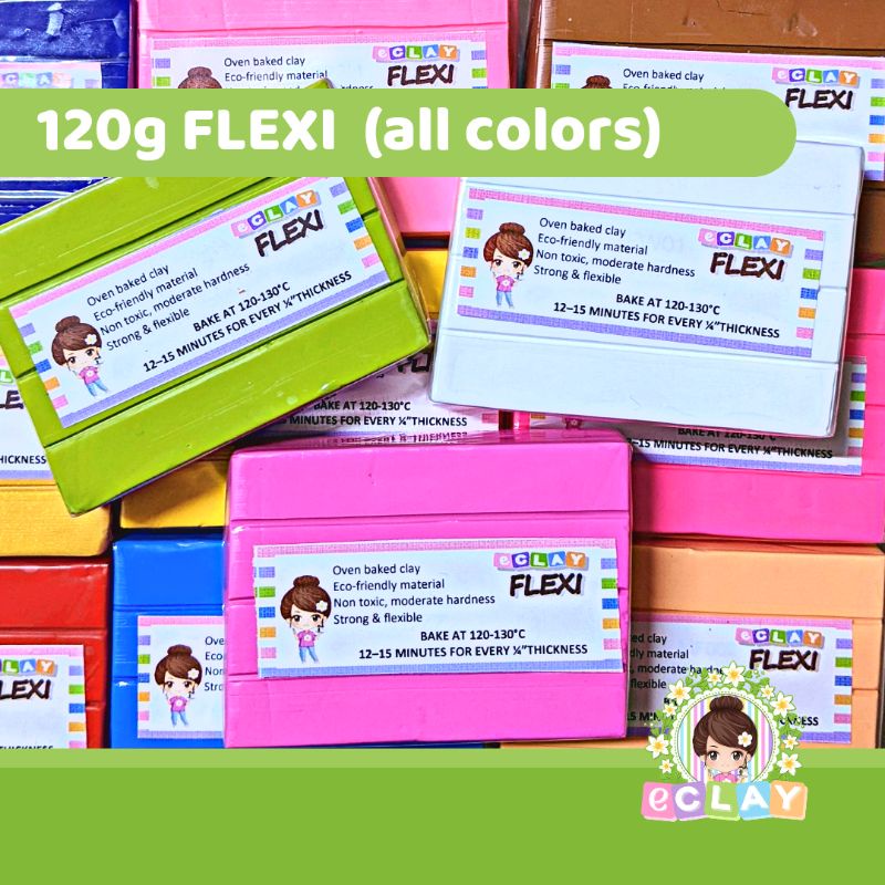 120g eCLAY FLEXI polymer clay (WHOLESALE) Shopee Philippines
