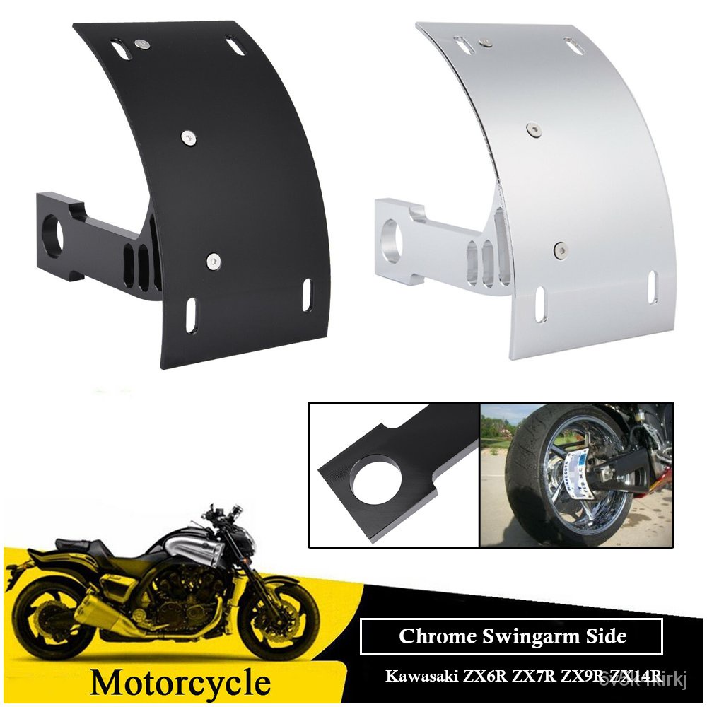 Motorcycles CNC Swingarm Side Mount Curve License Plate Bracket For