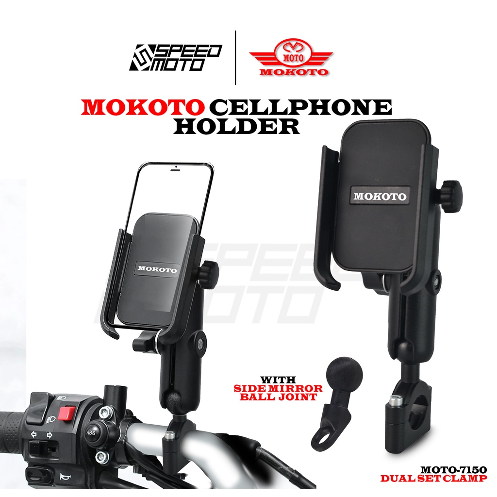 MOKOTO CELLPHONE HOLDER FULL ALLOY UNIVERSAL 360° ROTATABLE MOBILE