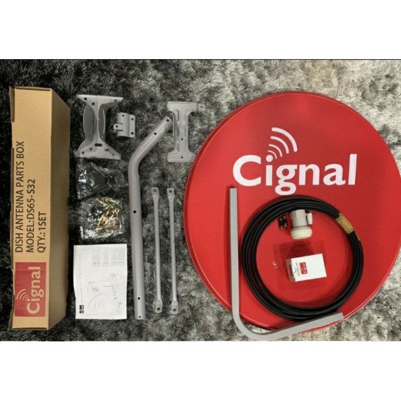 Cignal Satellite dish w/Lnb and Cable Wire and 2pcs Original Connectors Shopee Philippines