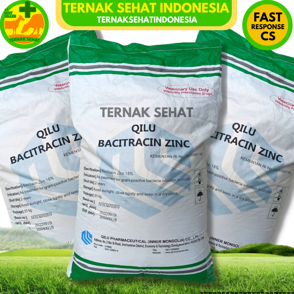 Agp QILU AGP BROILER Chicken ZINC BAC 15 500gr And 1kg Growth