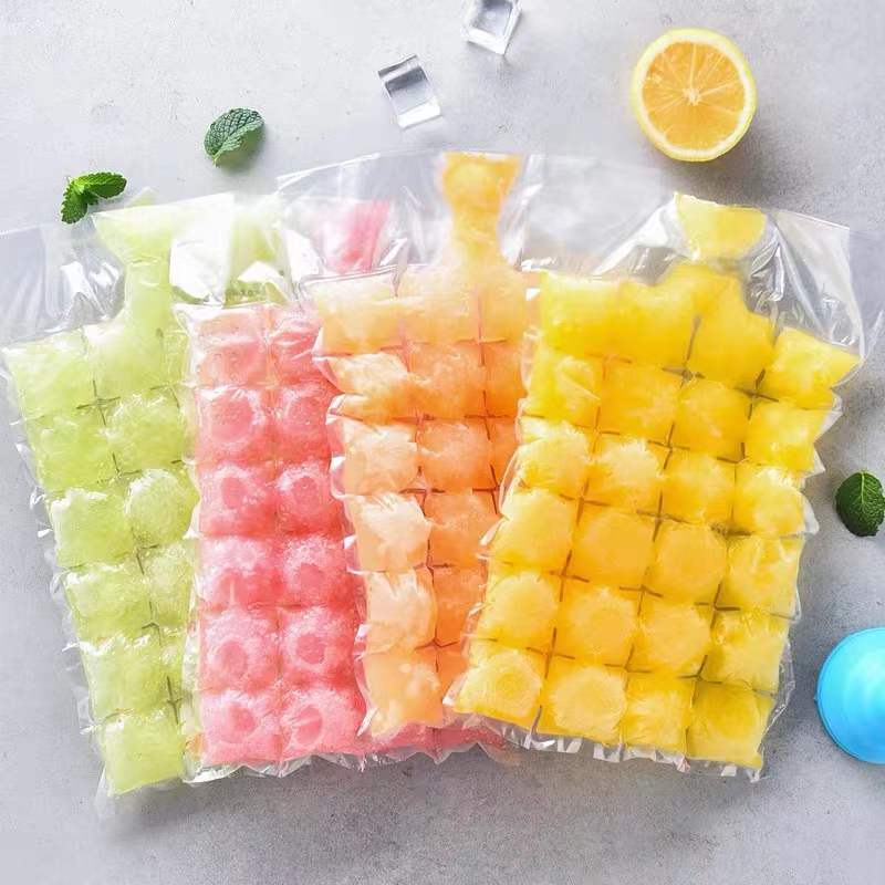 Round Ice Cube Mold Plastic Bag Contains 24 Food Grade Ice Cubes