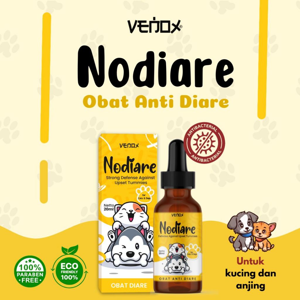 Awindo NODIARE Venox Anti Diarrhea Cat Medicine Mencret Cat Kitten
