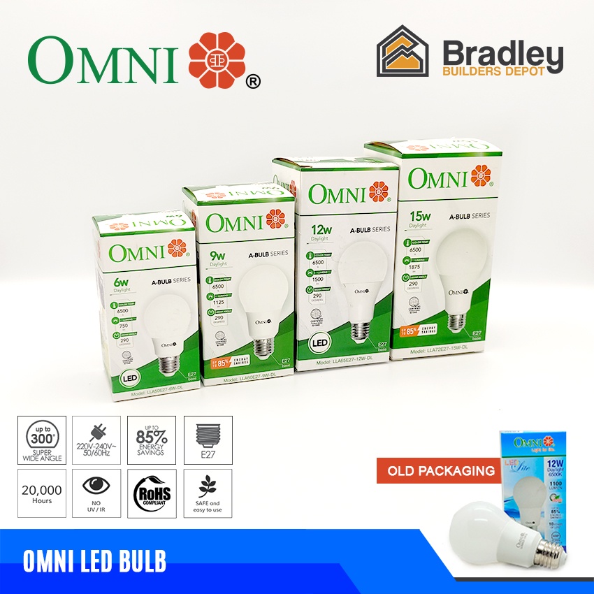 Omni LED Bulb Lite Bulb 220V (1.5W 3W 6W 9W 12W 15W) Shopee