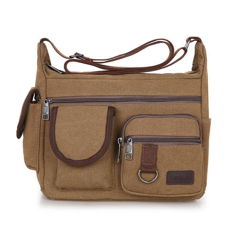 Korean Canvas Travel Crossbody bag Business Men's Casual Shoulder bag