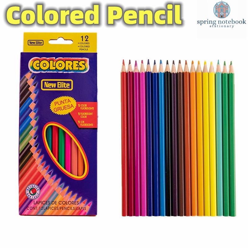 12pcs Color Boxed Colored Pencils Children's Drawing Pens Colouring