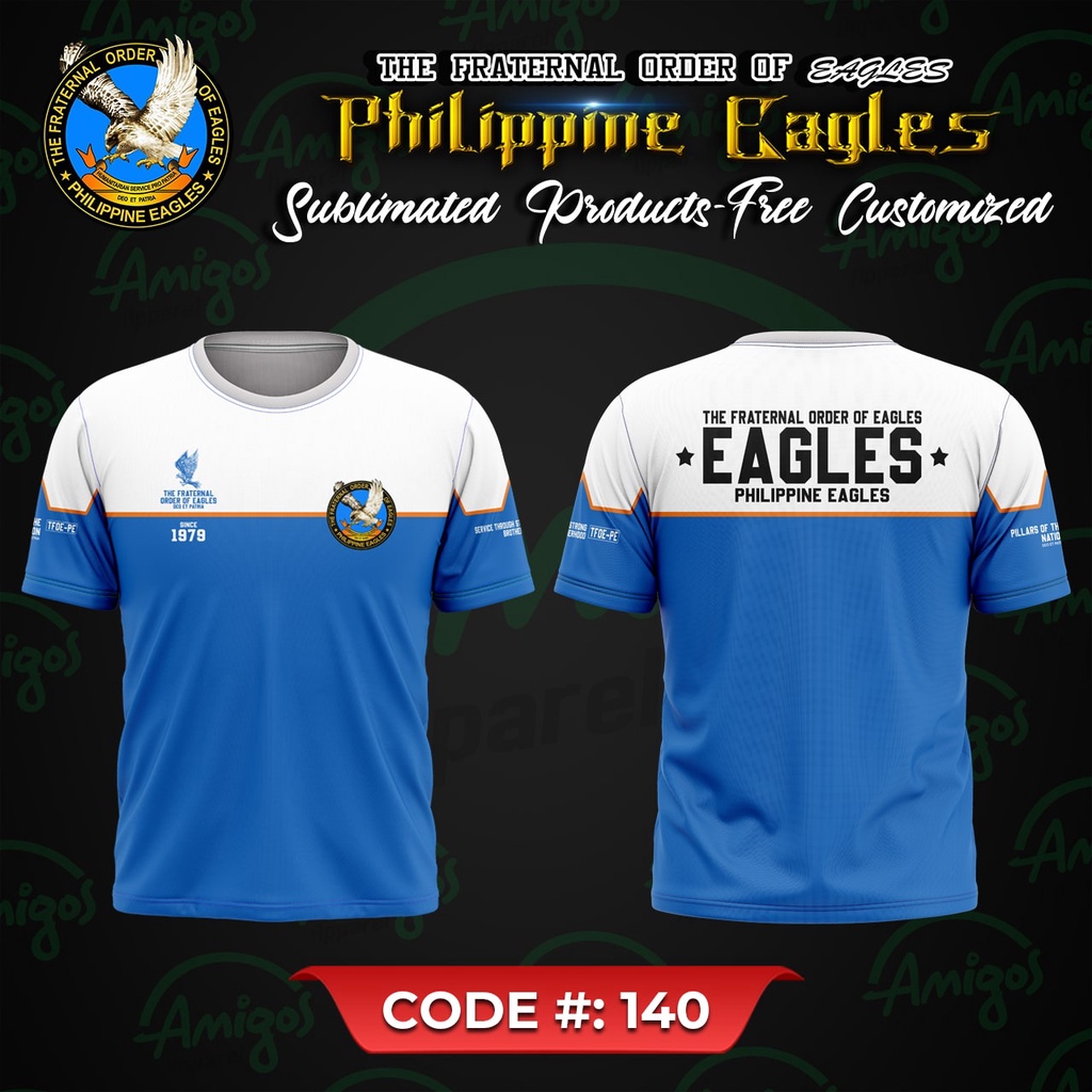 Philippine Eagles TShirt Code140 (Blue White) Shopee Philippines