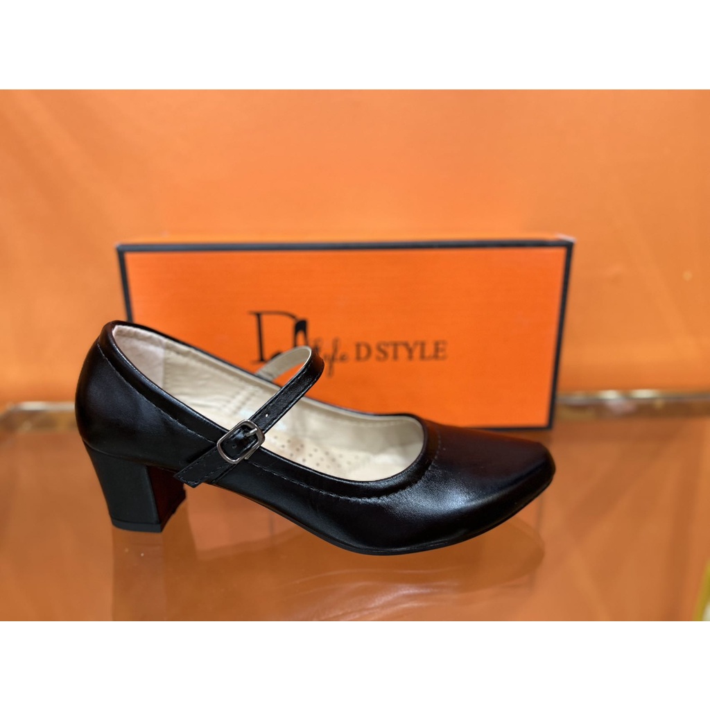 RM 6681 LEATHER BLACK SCHOOL SHOES 2INCHES HEELS Shopee Philippines