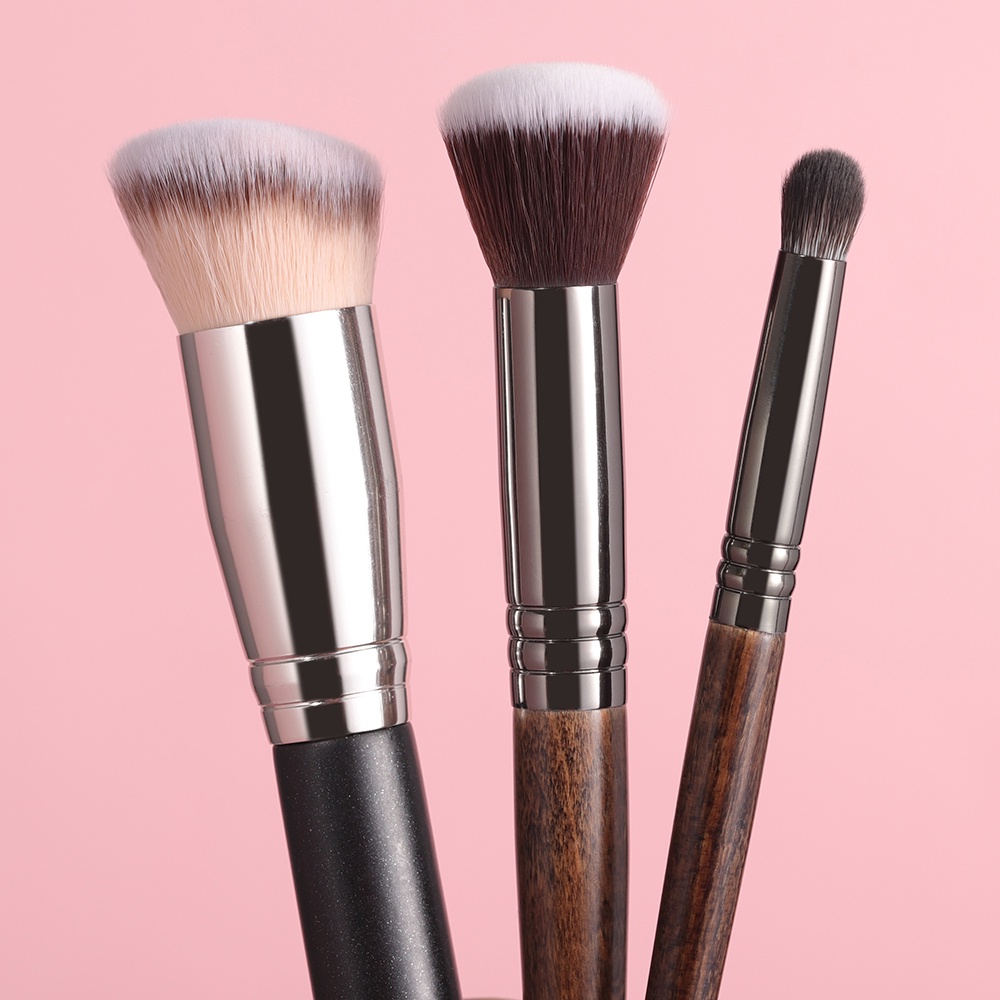 OVW 3pcs Makeup Brushes Set Foundation Brush Complexion Brush Cream Eye