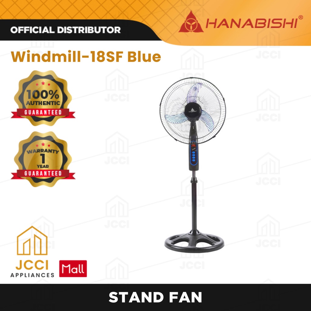 Hanabishi Stand Fan 18" Blade Windmill 18SF (Assorted Color) Shopee