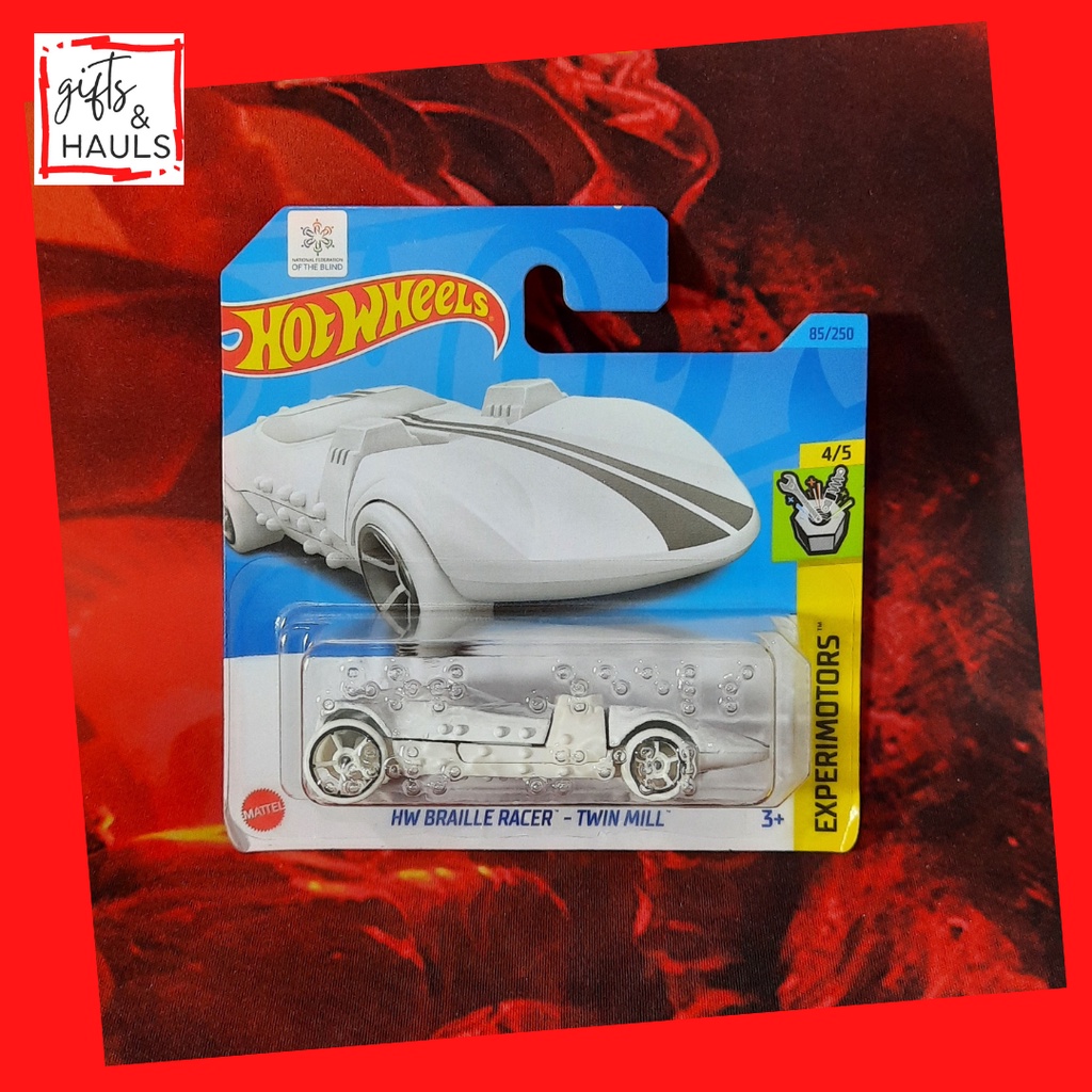 Hot Wheels HW Braille Racer Twin Mill (White) Experimotors 4/5