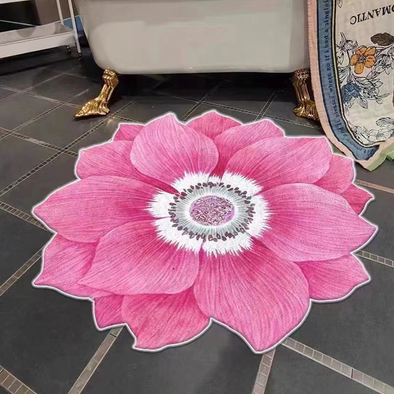 Carpet Doormat Cartoon Floor Mat Flower Nonslip Bathmat Floor Carpet