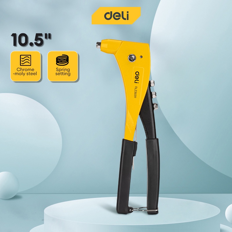 Deli (2.4mm/3.0mm/4.2mm/4.8mm) Riveter Heavy Duty Rivet Hand Riveter