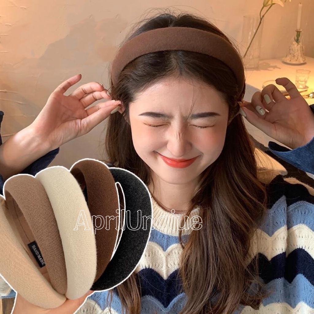 Korean Style Widebrimmed Sponge Headband Allmatch Fashion Cute Face