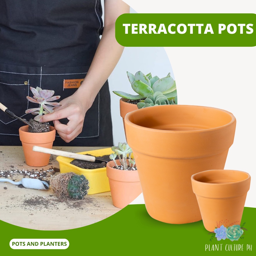 Smooth Japanese Terracotta Planters Clay Pots Shopee Philippines