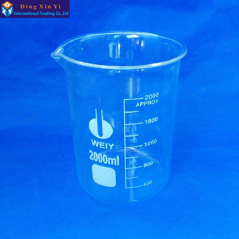 Glass beaker 2000ml,Lab Supplies,Lab beaker,Good quality beaker,High