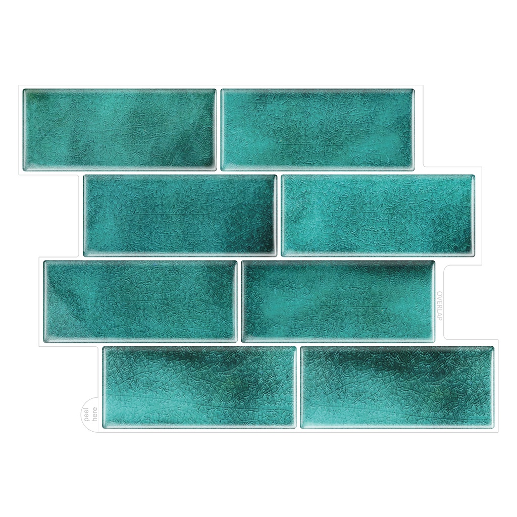 NZUK Hot Sale Strong Adhesive 3d Marble Green Wall Tile Stickers