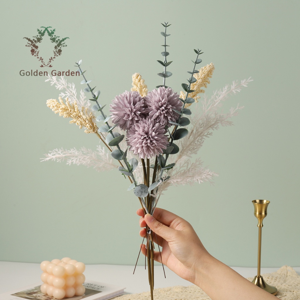 Plants Bouquet Faux Pampas Grass pampas grass grass wall decor Living