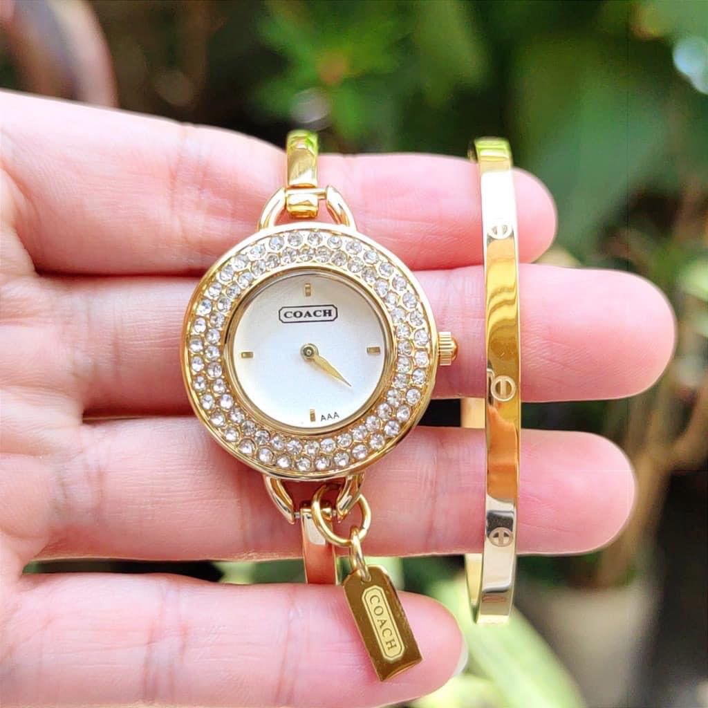 Sale! Coach Watches COACH Watch Bangle Type + Bangle, set Shopee