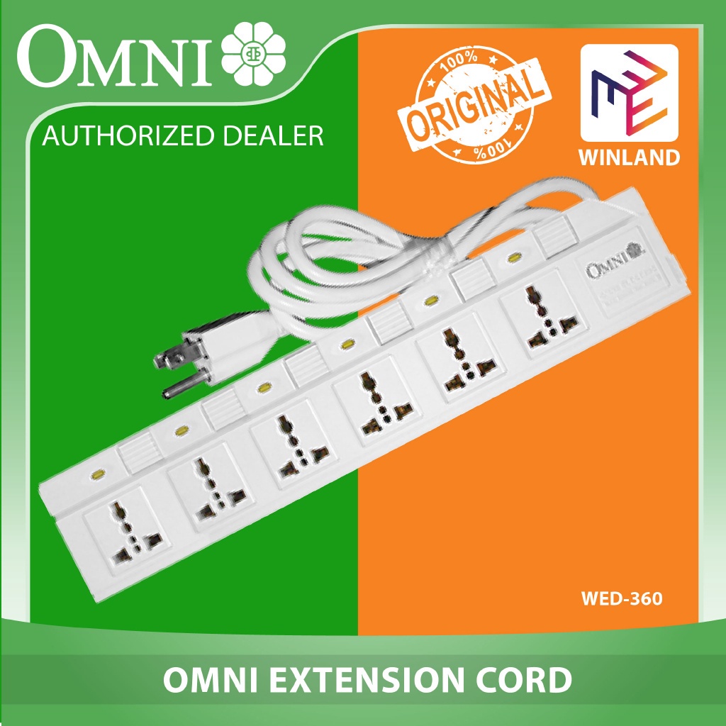 OMNI by Winland Extension Cable Cord with Individual Switch 6 Gang 1.83