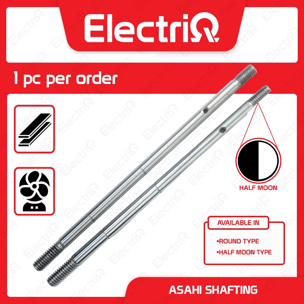 Electriq Asahi Electric Fan Parts Shafting Half Moon/Round Type 8mm
