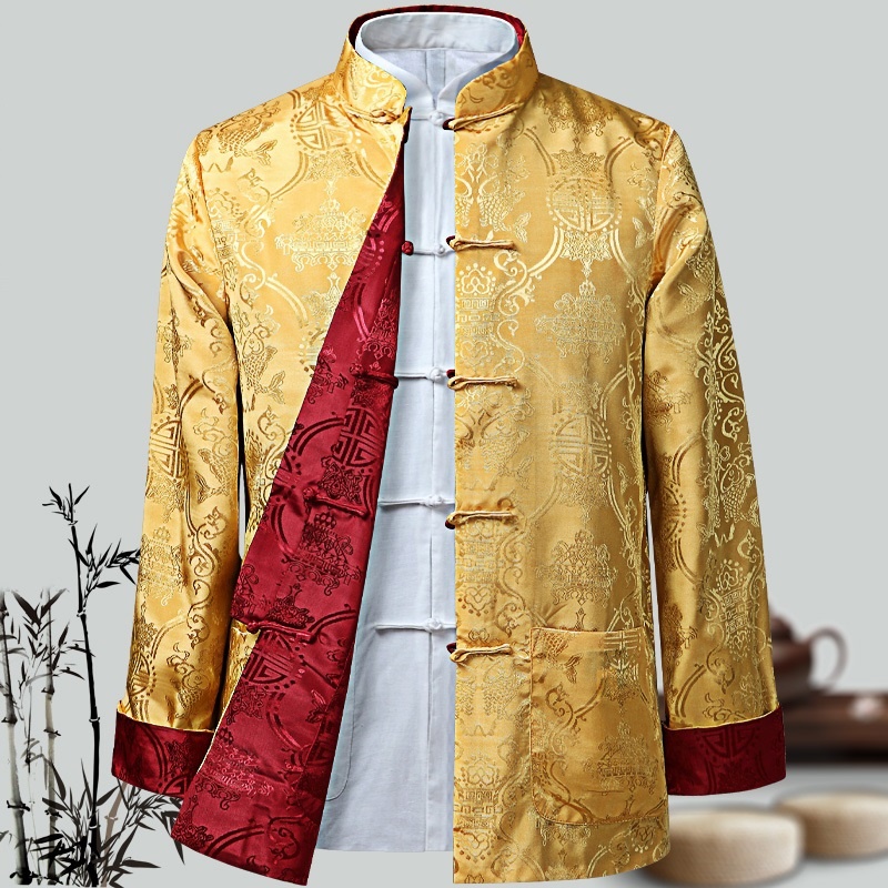 Traditional WeaMen Chinese Dragon Shirt Kung Fu Coats China New Year