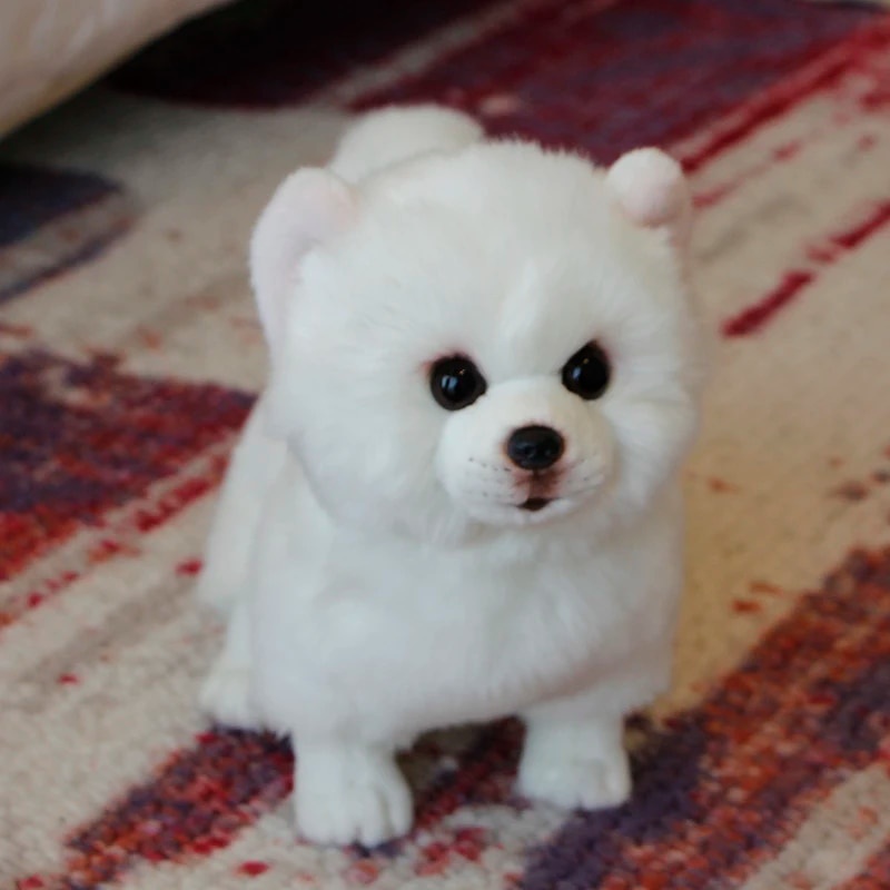 28D Plush Pomeranian Dog Doll Simulation Dog Stuffed Animal Toys Super