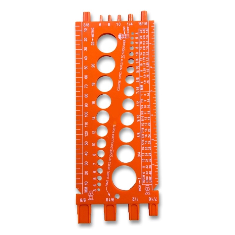 ☹1Pcs Nut And Drill Bit Thread Checker Screws Measuring Imperials Tool