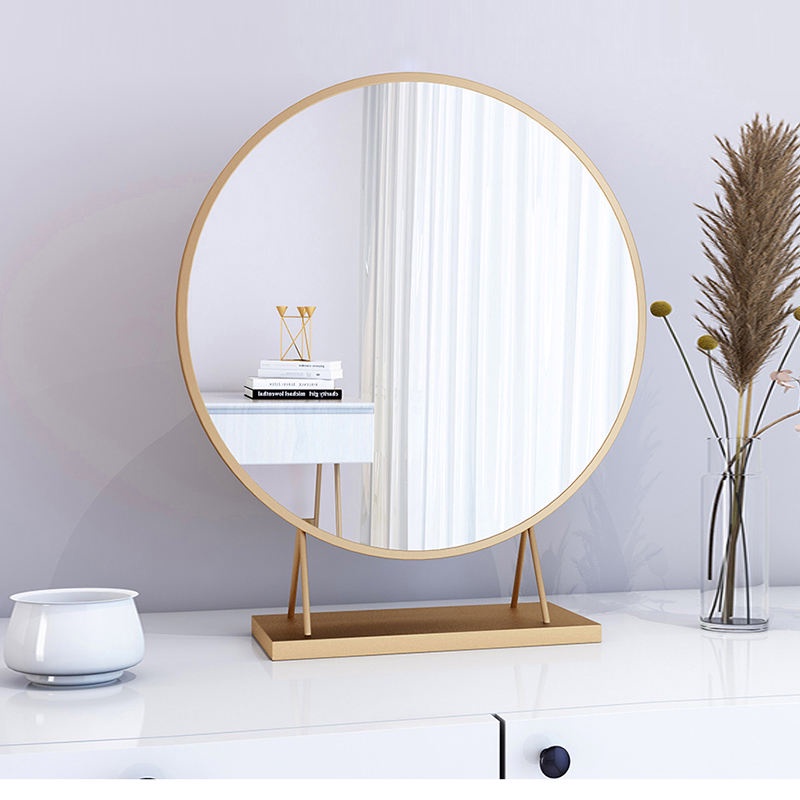 IKEA smart desktop makeup mirror with led light dressing table round